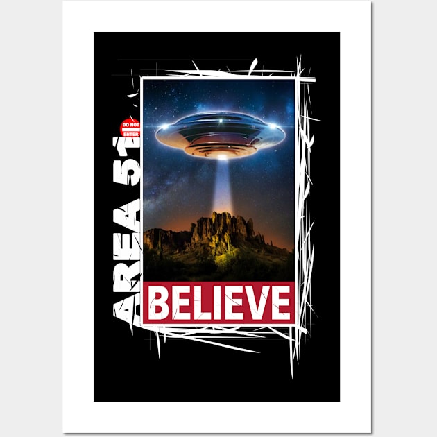 Area 51, I Believe! Alien Collection #003b Wall Art by jonathanptk